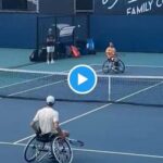 Sinner in campo col campione di tennis in carrozzina - Video