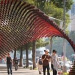 Riciclo: 1500 tazzine di caffè per decorare Città del Messico