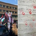 Studenti pro Palestina, al via il corteo dentro La Sapienza: Fuori la guerra dall’università