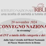 Int, mercoledì 20 novembre convegno nazionale tributaristi