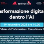 Trasformazione digitale, dentro l’AI: il 19 novembre evento Adnkronos Q&A